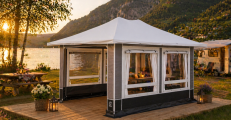 Paviljong 3 Eurotents Ask 4x3 Paviljong på en camping