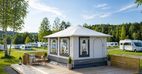 Paviljong 4 Eurotetns Embla Paviljong 4x3 i dagsljus